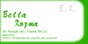 bella kozma business card